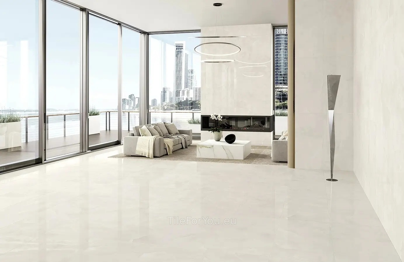 Marca Corona Scultorea Foyer 30x60, glazed porcelain stoneware, Italy, other types of marble - interior photo 1